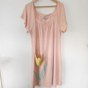 Vintage Coco Bay Miami Terry Cloth Muumuu Housedress Size Medium Floral